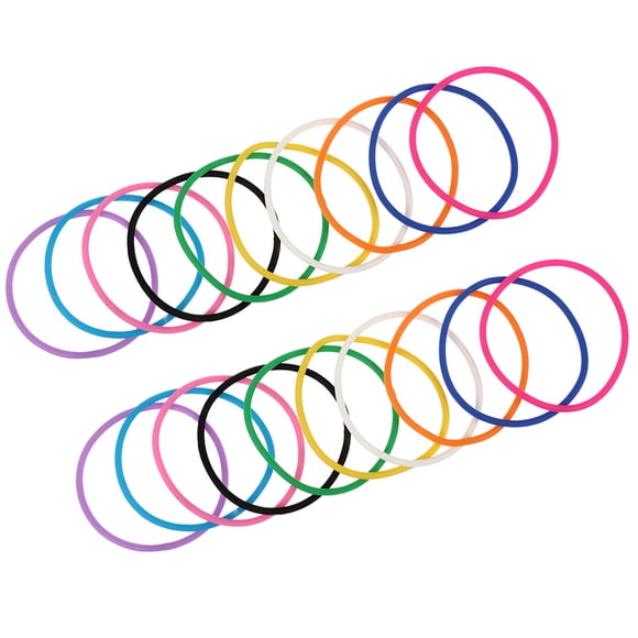 REOFLYUP 20 Pcs Bracelets en Silicone Multifonctions Élastiques Colorés pour Fête et Décoration