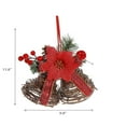 thumbnail image 3 of Rattan Twin Bell With Poinsettia And Berries, 3 of 3