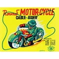 thumbnail image 3 of Unknown 14x12 Black Modern Framed Museum Art Print Titled - Round Motor-cycle Cable Rider, 3 of 5