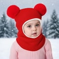 thumbnail image 2 of Fgnfyis Baby Warm Knit Earflap Hat with Soft Thermal Winter for Boys Girls with Winter Hats for Kids Red, 2 of 5