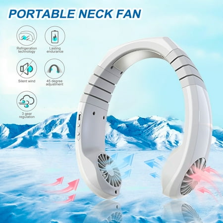 

Portable Fan Neck Cooler Three-speed Adjustable USB Fan for Outdoor Sports Handsfree Neckband Fan