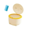 thumbnail image 4 of Papelera para gatos,Papelera de arena para gatos completamente cerrada con tapa grande,Contenedor de basura con capucha para gatos,limpieza de inodoros,arena para gatos,Cajas de Amarillo beis, 4 of 8