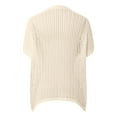 thumbnail image 5 of Womens Summer Beach Cover Ups Tops Crew Neck Short Sleeve Pullover Sweater Hollow Out Knit Tops Shirts,size S, 5 of 6