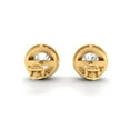 thumbnail image 4 of Forever Jewels 3 Ct Round Cut Moissanite Womens Halo Stud Earrings 14K Yellow Gold Plated, 4 of 4