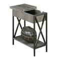 thumbnail image 3 of Convenience Concepts Tucson Electric Flip-Top End Table in Weathered Gray Wood, 3 of 7