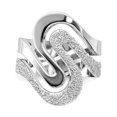 thumbnail image 3 of Bague Tourbillon Texturée pour Femmes en Argent Sterling, 3 of 4