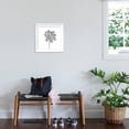 thumbnail image 3 of Art.com Black and White Happy Flower 1 Art Print by Jan Weiss, White Frame Wall Art, 21" x 21", 3 of 5