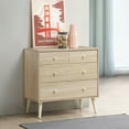 thumbnail image 3 of Gymax 4-Drawer Dresser Chest Cabinet Storage Organizer w/Rail Oak Finish, 3 of 10