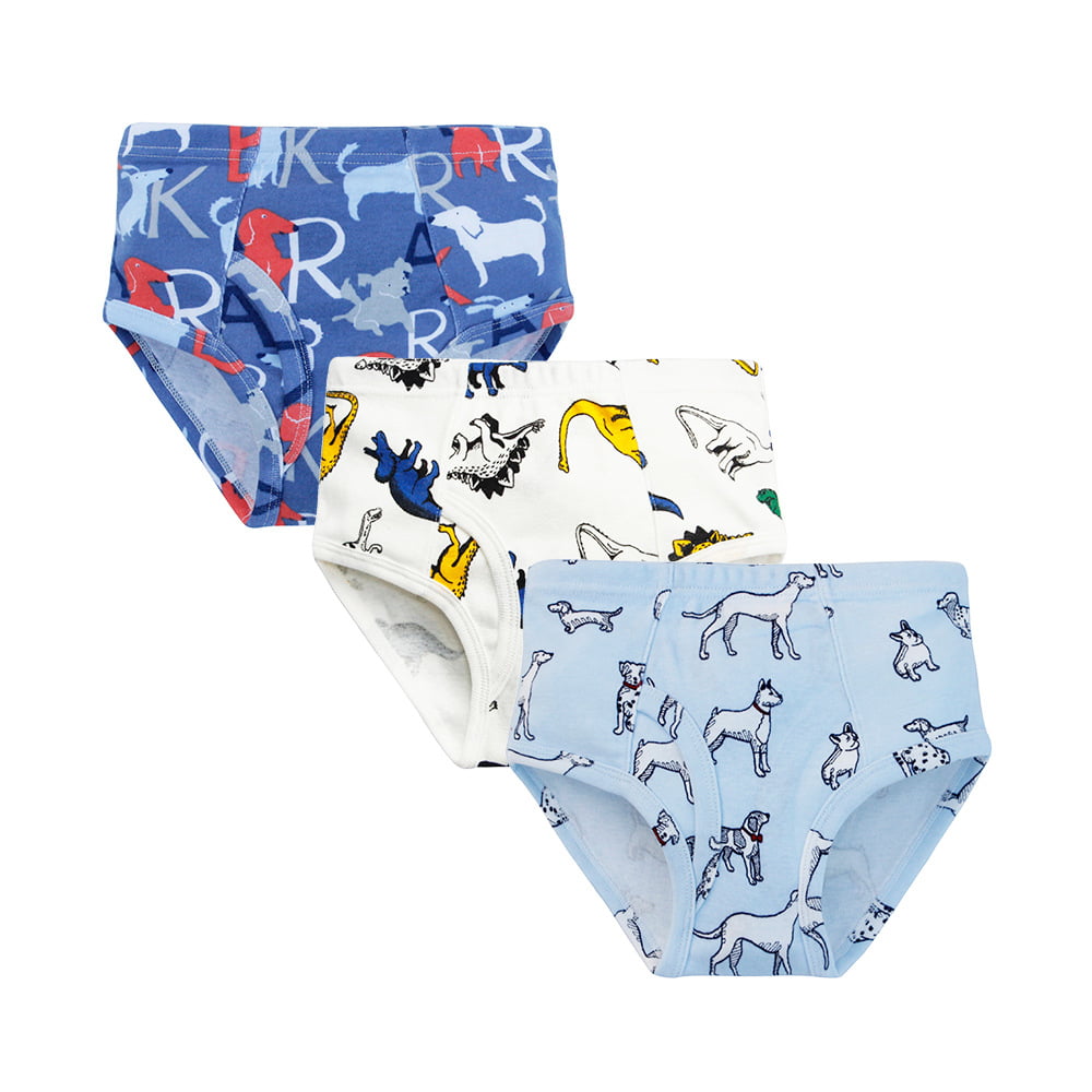 Baby Soft Cotton Underwear Little Boys Dinosaur Briefs Toddler Shark Undies  Children Truck Panties(Pack of 3)