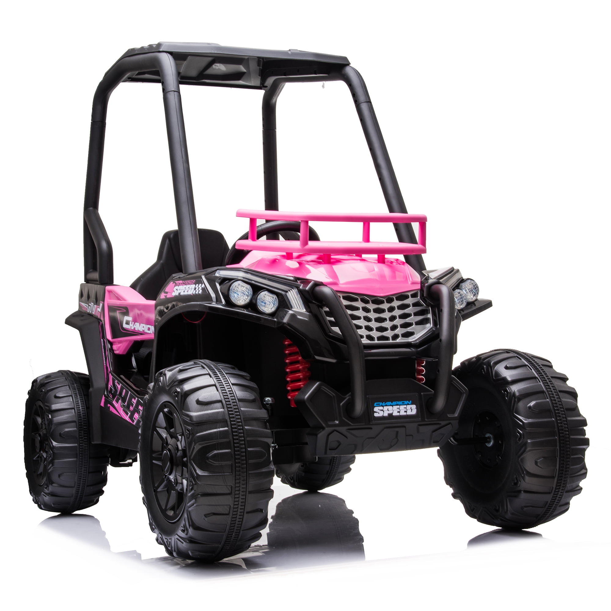 CIPACHO 24V Kids Ride On UTV Car, 2 Speeds Battery Powered Electric Off-Road Truck Car with Parent Remote Control for Girls Boys, Pink CIPACHO 24V Kids Ride On UTV Car, 2 Speeds Battery Powered Electric Off-Road Truck Car with Parent Remote Control for Girls Boys, Pink