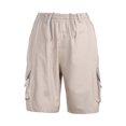 thumbnail image 1 of Tenmix Mens High-waist Cargo Shorts Solid Color Parachute Pant Straight Wide Leg Cocktail Sweatpants Drawstring Bottoms Gray L, 1 of 4