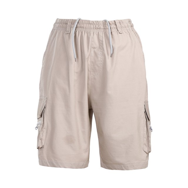 Tenmix Mens High-waist Cargo Shorts Solid Color Parachute Pant Straight Wide Leg Cocktail Sweatpants Drawstring Bottoms Gray L