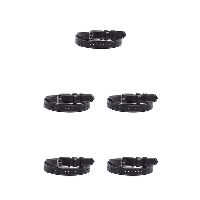 Sonducket Cinturón de mujer de verano portátil de doble capa informal de longitud Formal ajustable para mujer cinturones de cuero Festival regalos de Café 5piezas Sonducket CBP221073