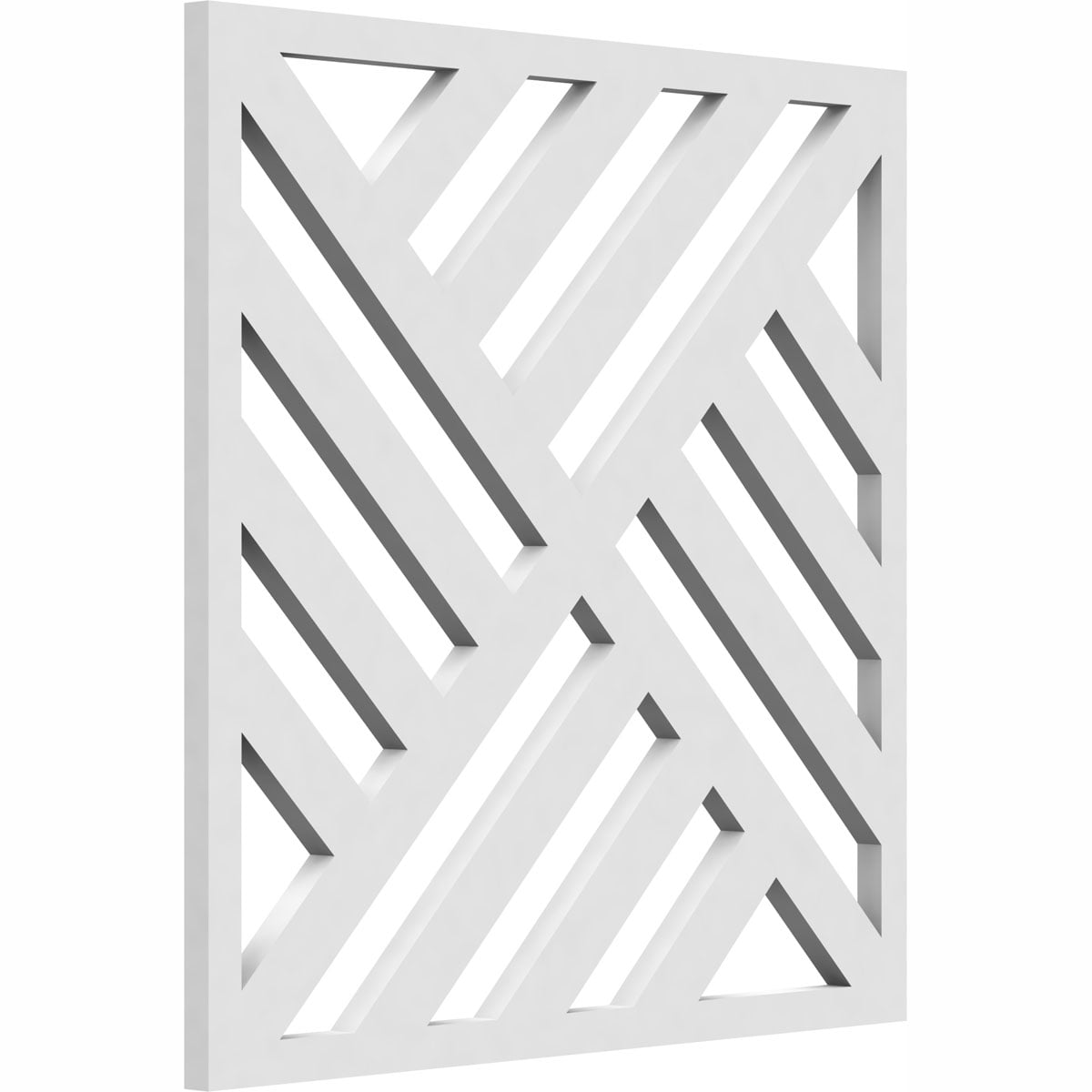 Ekena Millwork 11 3/8"W x 11 3/8"H x 3/8"T Small Allen Decorative Fretwork Wall Panels in Architectural Grade PVC