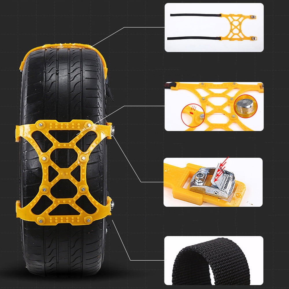 Start Ensemble De 2 Chaînes à Neige Homologuées | Groupe 60 | 7 Mm D'épaisseur | Montage Sur Tableau Vidéo | Installation Simple En 3 Minutes | Silence Maximale | Maillots De Rechange | Gants Inclus