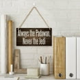 thumbnail image 2 of Wood Sign Always The Padawan, Never The Jedi Door Decorations Hanging Farmhouse Wood Rustic Sign For Front Door Home Yard Porch Hanging Decor 12" X 6", 2 of 7