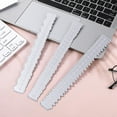 thumbnail image 5 of 3 Pack 8.4 Inch Irregular Edge Ruler Edge Ruler Tearing Ruler Metal Craft Ruler Measuring Embossing Cutting Paper Ruler Wavy Edge Measuring Tool For Cutting Paper Embossing, 5 of 8