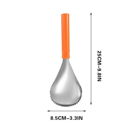 

QIIBURR Stainless Steel Spoon Manual Bag and Corer Gourd Ladle Pulp Separator Multifunctional Fruit Extractor