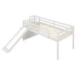 thumbnail image 4 of Loft Bed with Staircase, Storage, Slide, Twin size, Full-length Safety Guardrails, No Box Spring Needed, White, 4 of 6