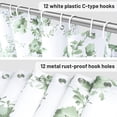 thumbnail image 4 of Sage Green Floral Shower Curtain Aesthetic, Plant Spring Light Green Flower Decorative Shower Curtains for Bathroom 72" W x 72" L, 4 of 7