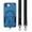 Darkblue, variant on Magnetic for iPhone 16e Case with Crossbody Strap, [Compatible with MagSafe] Built-in Kickstand. Rugged Protection Heavy Duty Shockproof Phone Case for iPhone 16e,Black