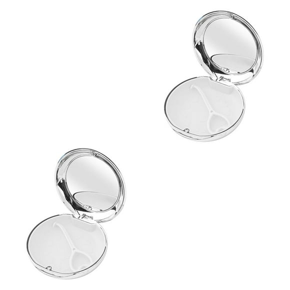 Seitruly Travel Retainer Case with Mirror Mouth with Guard Protection Holes Vent Case 2piezas Blanco