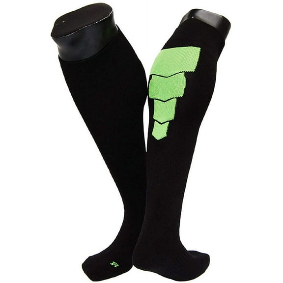 Lian LifeStyle Women's 1 Pair Knee High Athletic Sports Socks 0025 M(Light Blue w/ Black Stripes)