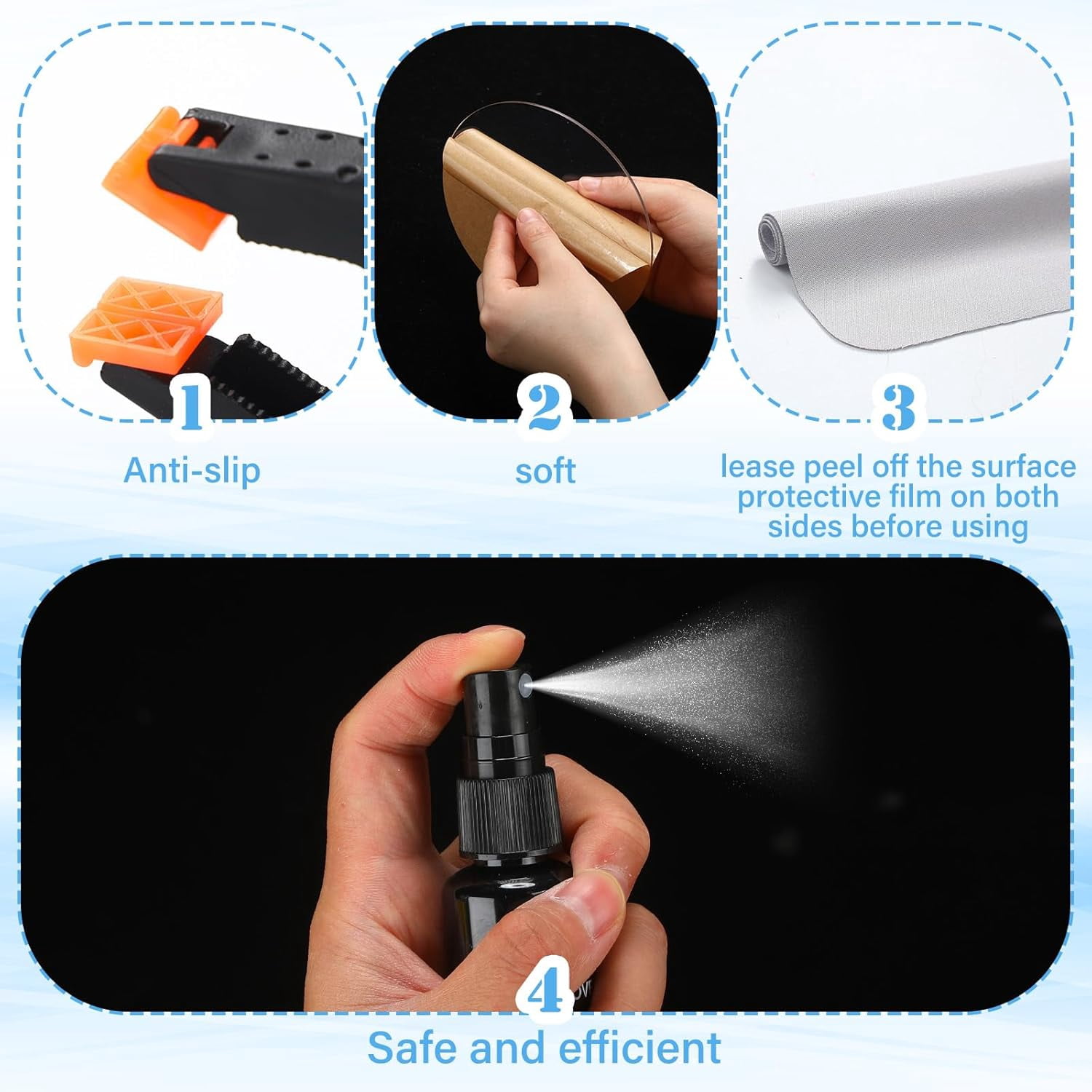 JJEAN-16 Pcs Trading Card Cleaning Kit Card Ink Remover Cleaning Spray for Ink, Pencil, Marker, Paint Remover, TCG Sports Cards Collectors Collectible Protect Supplies