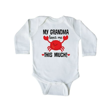

Inktastic Grandma Loves Me Gift Gift Baby Boy or Baby Girl Long Sleeve Bodysuit