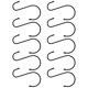 thumbnail image 1 of Black Iron S Shape Hooks for Hanging Use and Sturdy Suitable for Small Tableware 10Pcs, 1 of 5