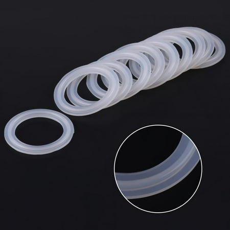 

YLSHRF Clamp Silicone Gasket 10pcs/set 1.5 Sanitary Clamp Ferrule Silicone Sealing Gasket Ring Washer