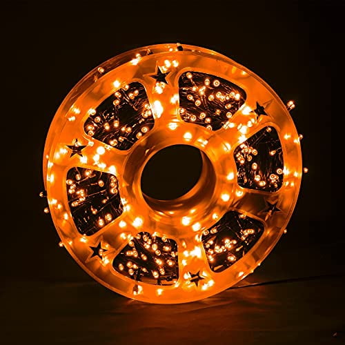 kemooie 500 LED Orange Halloween Lights, 164FT 8 Lighting Modes Plug in