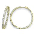 thumbnail image 1 of Diamond2Deal 18k Yellow Gold Diamond Round Hinged Hoop Earrings for Women, 1 of 3