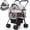 Gray, variant on Ferhtm Dog Stroller for Small to Medium Dogs, Foldable Panoramic Mesh Pet Stroller with Detachable Carrier & Safety Tether, Puppy & Cat Stroller up to 35 lbs, Black