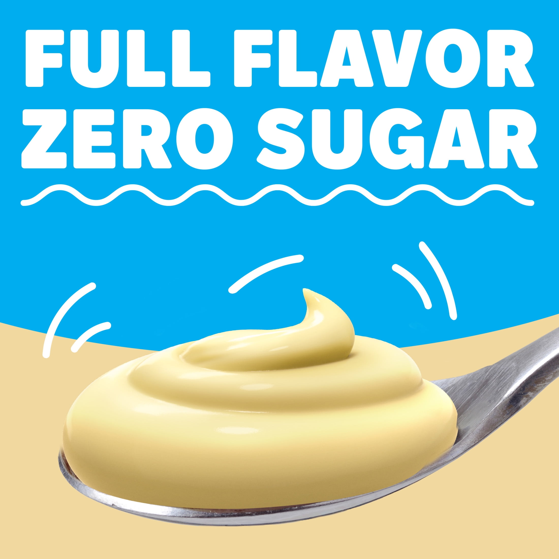 (24 pack) Jell-O Vanilla Zero Sugar Instant Reduced Calorie Pudding & Pie Filling Mix, Family Size, 1.5 oz Box