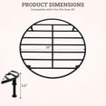 thumbnail image 3 of FEBTECH - 19" Round Fire Pit Grate with 4 Legs | Heat Resistant | 3.5" H | Sturdy Log Grate to Improve Airflow for Campfire, Bonfire & Backyard | Firepit Accessory for Outside | Fireplace Grate, 3 of 9
