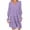 Purple, variant on yillto Dresses for Womens Long Sleeve Casual Loose Spring Fashion Crew Neck Mini Dress Clothes