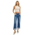 thumbnail image 6 of RISEN Mid Rise Ankle Straight Jeans with Cuffed Hem, 6 of 6