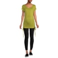 thumbnail image 4 of Oh! Mamma Maternity Women's Scoop Neck Tee with Side Seam Drawstring (Women's & Women's Plus), 4 of 6