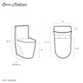 thumbnail image 6 of St. Tropez One-Piece 14" Rough-in 1.28 GPF Left Flush Elongated Toilet in Matte Black, 6 of 10