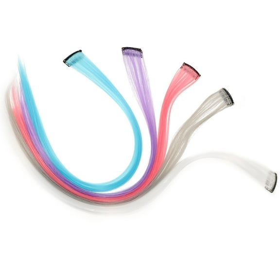 PTOOTP Lavender Silk Hair Extensions Clips for Women 15 Pieces and Easy to Use