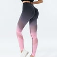 thumbnail image 4 of Gibobby Pantalones de yoga Pantalones de yoga largos con degradado delgado para mujer Pantalones de fitness de yoga de cintura alta sin rastro Pantalones(Rosa， S), 4 of 5