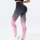 thumbnail image 4 of Gibobby Pantalones de yoga Pantalones de yoga largos con degradado delgado para mujer Pantalones de fitness de yoga de cintura alta sin rastro Pantalones(Rosa， S), 4 of 5