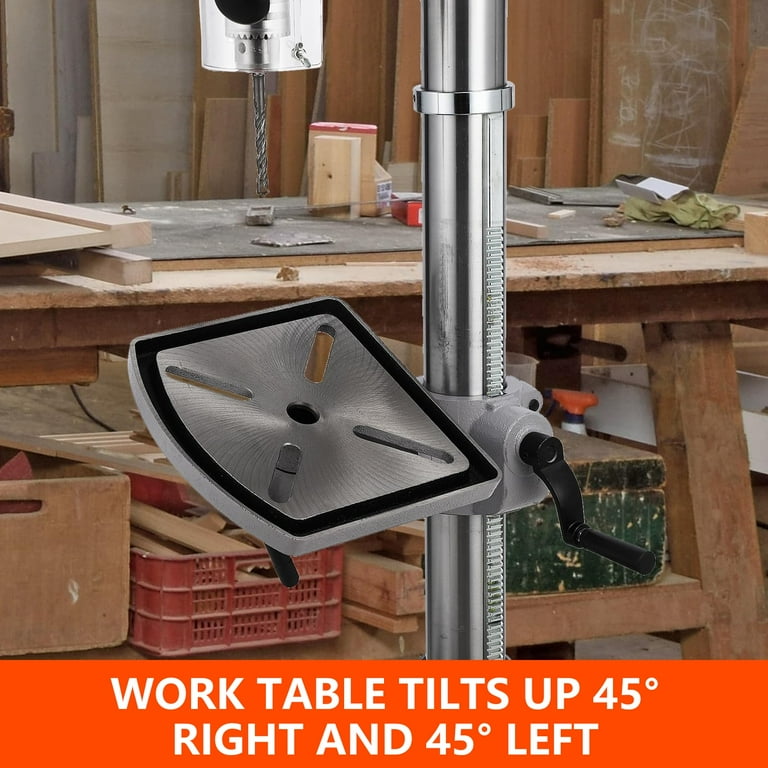 Danolapsi 13 inch Floor Drill Press with Variable Speed and Tilting Worktable for Wood Metal Drilling Walmart