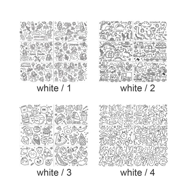 Rouleau de Papier à Colorier pour Enfants Rouleau de Papier à Dessin Collant