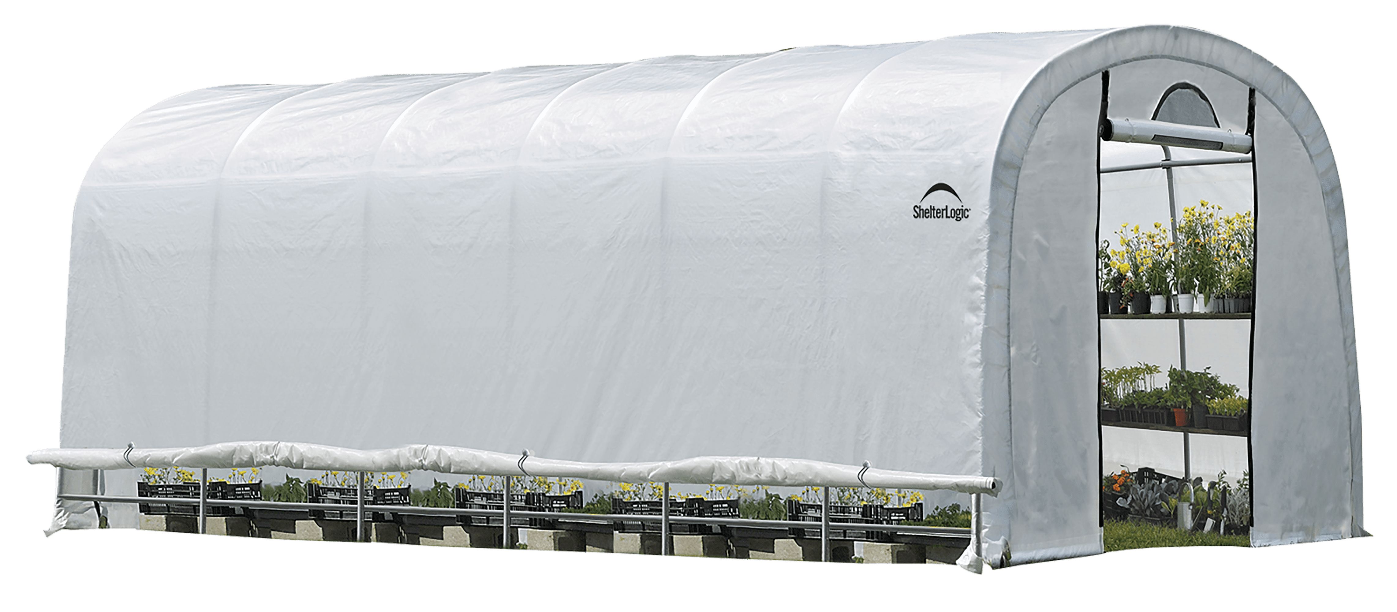 GrowIt 12' x 24' x 8' Clear Heavy Duty WalkIn Tunnel Greenhouse
