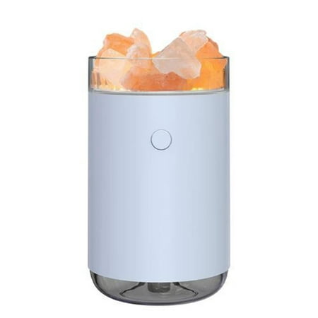 

1111Fourone Crystal Salt Stone Humidifier USB 7 Color Changing Light 260ml Fog Humidifier Silent Essential Oil Diffuser Humidifier for Desktop Home Office Bedroom