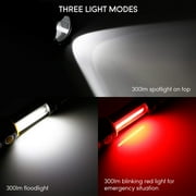 TORCHSTAR Multi-purpose LED Flashlight, Floodlight + Spotlight, Magnetic Base, Battery Operated Work Light, Cree LED Chips, Skid-resistant Handgrip