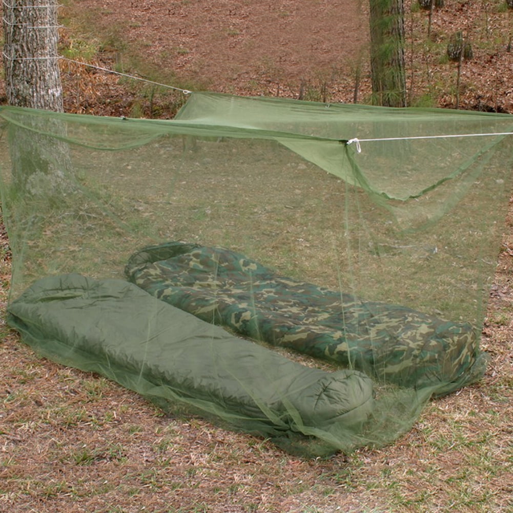 Akloker Summer Single Mosquito Net Portable Folding Bug Mosquito Netting Army Green