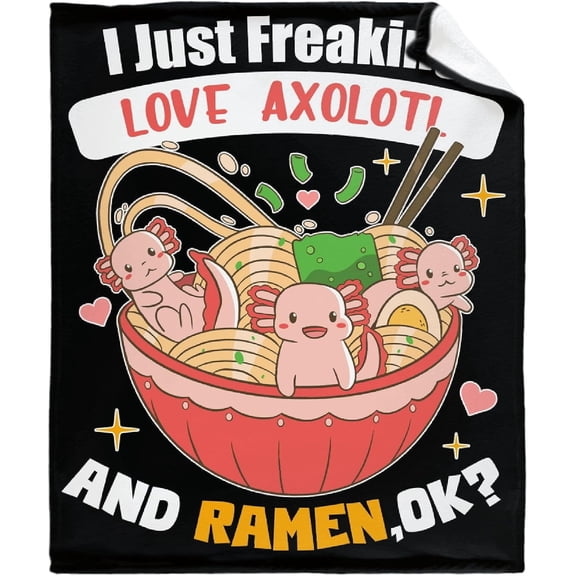 All I Need is Ramen and Sloths Blanket Super Soft Lightweight Throw Comfy Fluffy Quilt for Bed Sofa All Seasons Warm 80"x60" Queen for Women Men